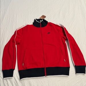 Nike Vintage Red and Blue Zip-Up Jacket sz M